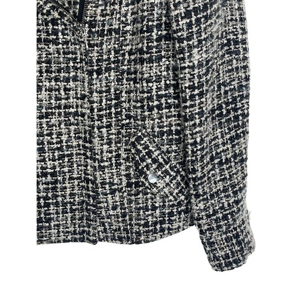 Coldwater Creek Tweed Zip Jacket Size 8 Black Gray - Picture 5 of 15